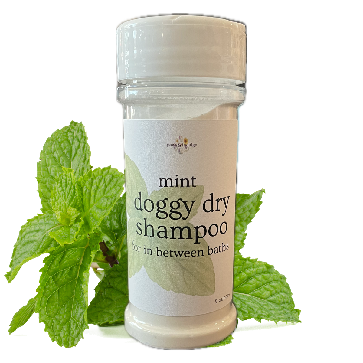 Mint Dry Dog Shampoo: Natural Waterless Grooming Powder (6 ounce)