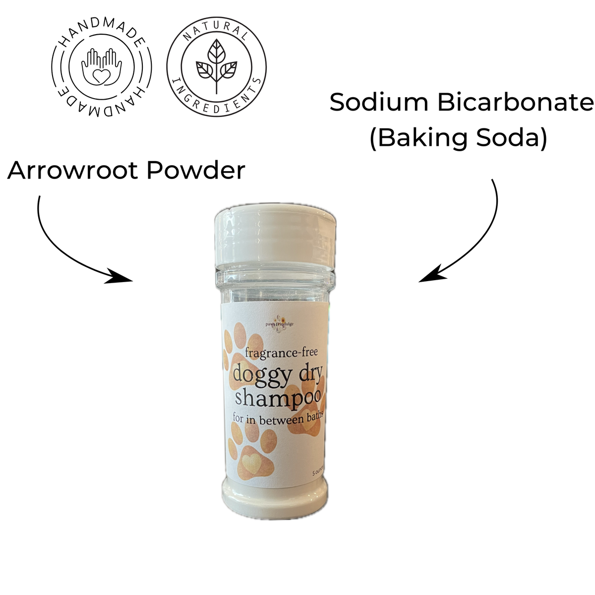 Unscented Dry Dog Shampoo: Waterless, Gentle, No Rinse - 6 oz