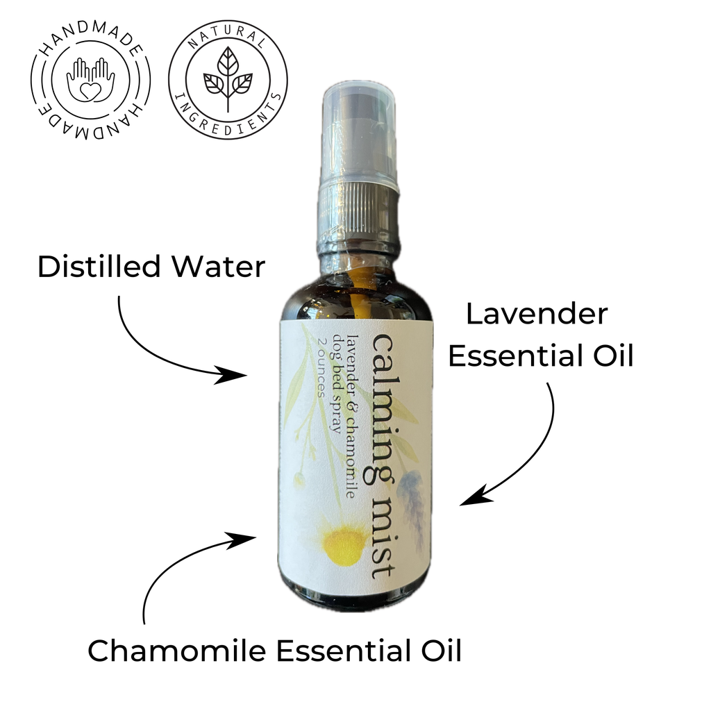 Calming Dog Bed Mist | Lavender Chamomile Sleep Spray | Luxury Relaxation for Dogs