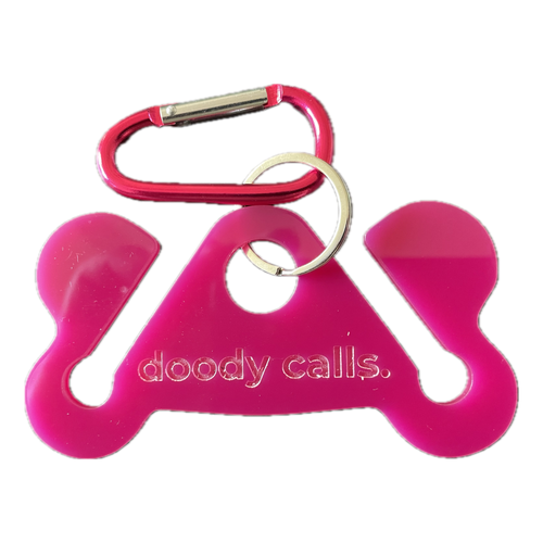Doody Calls Dog Poop Bag Holder | Hands-Free Dog Waste Bag Holder | Funny Dog Leash Accessory | Acrylic Poop Bag Carrier