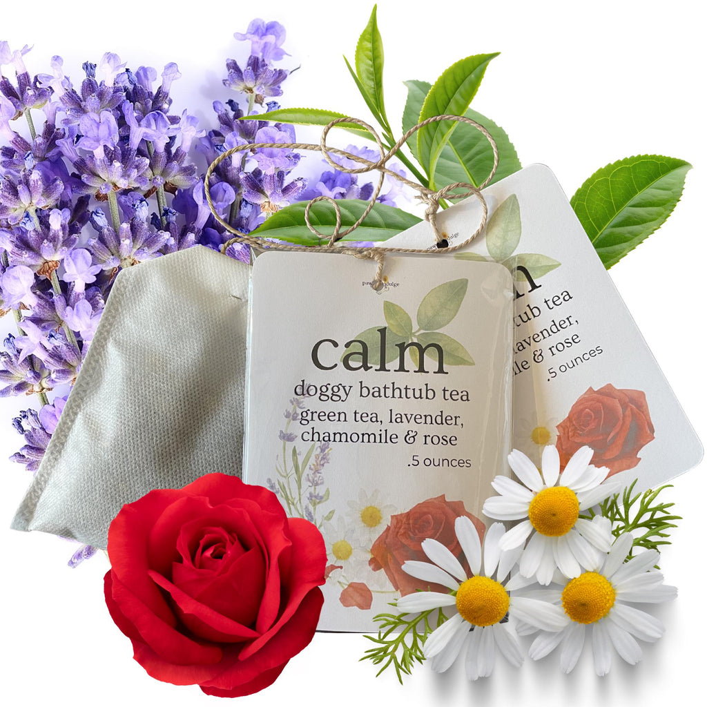 Calm Dog Tub Tea | Lavender, Chamomile, Rose Petal Bath Soak