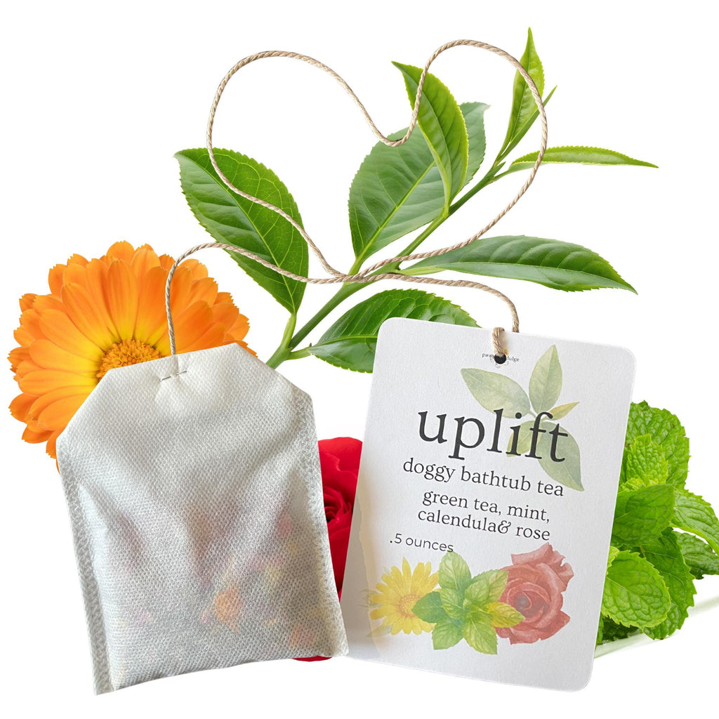 Botanical Dog Tub Tea | Mint, Rose & Calendula Bath Soak