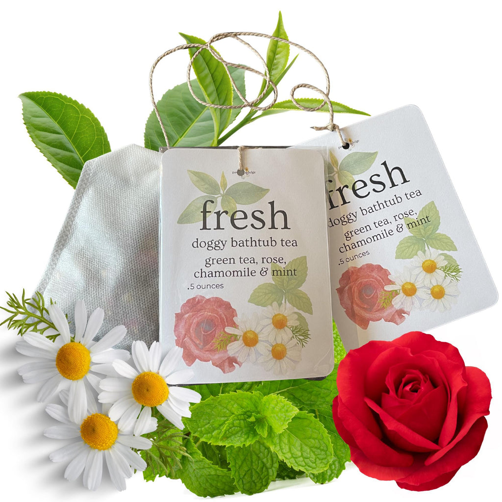Botanical Dog Bath Tea | Rose, Chamomile & Mint