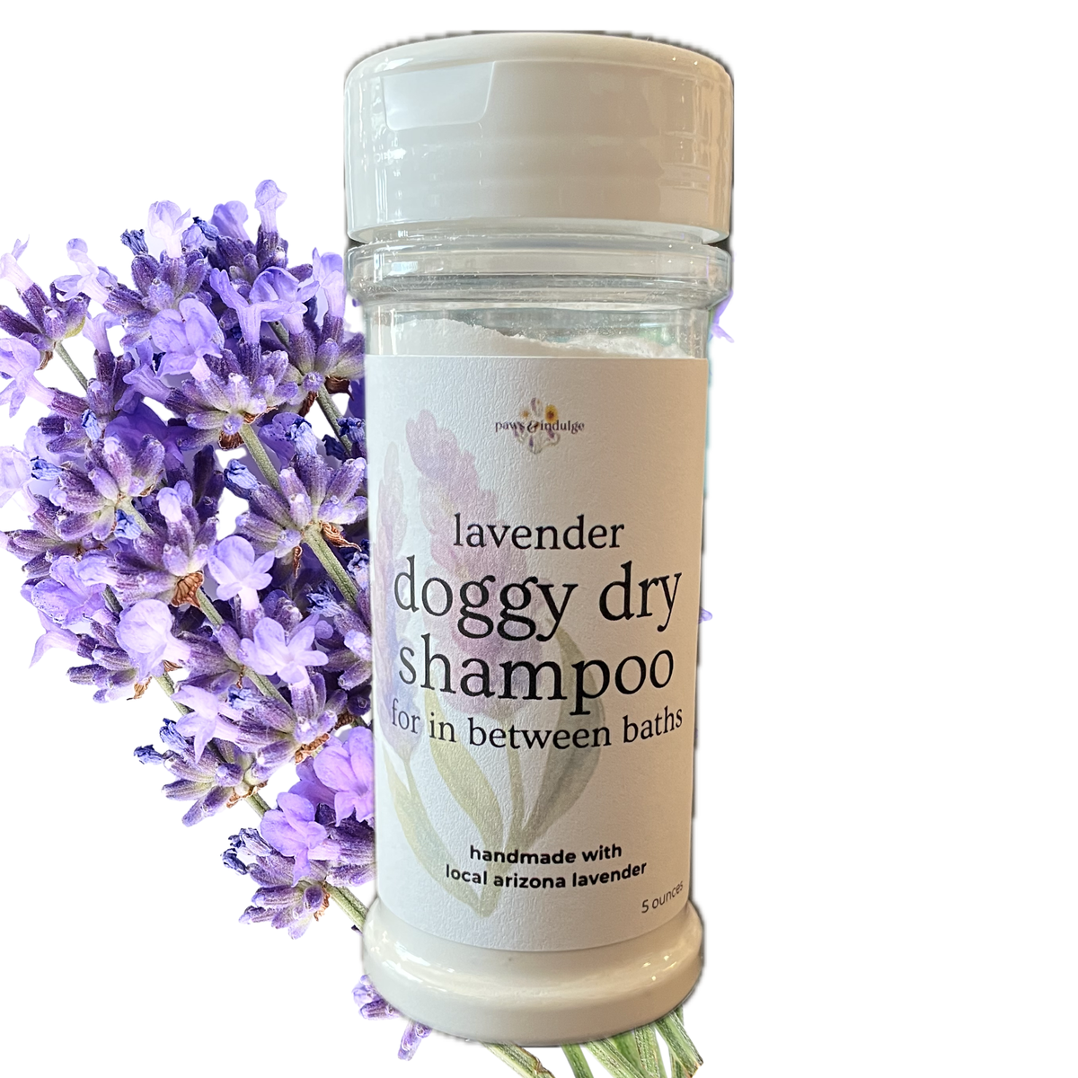 Lavender Dry Dog Shampoo: Gentle Waterless Cleaner for Sensitive Skin (6 ounce)