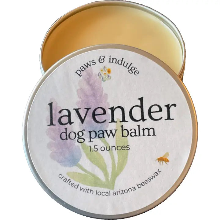 Lavender Dog Paw Balm: Locally Sourced Beeswax, Moisturizing Protection (1.5 oz. tin)