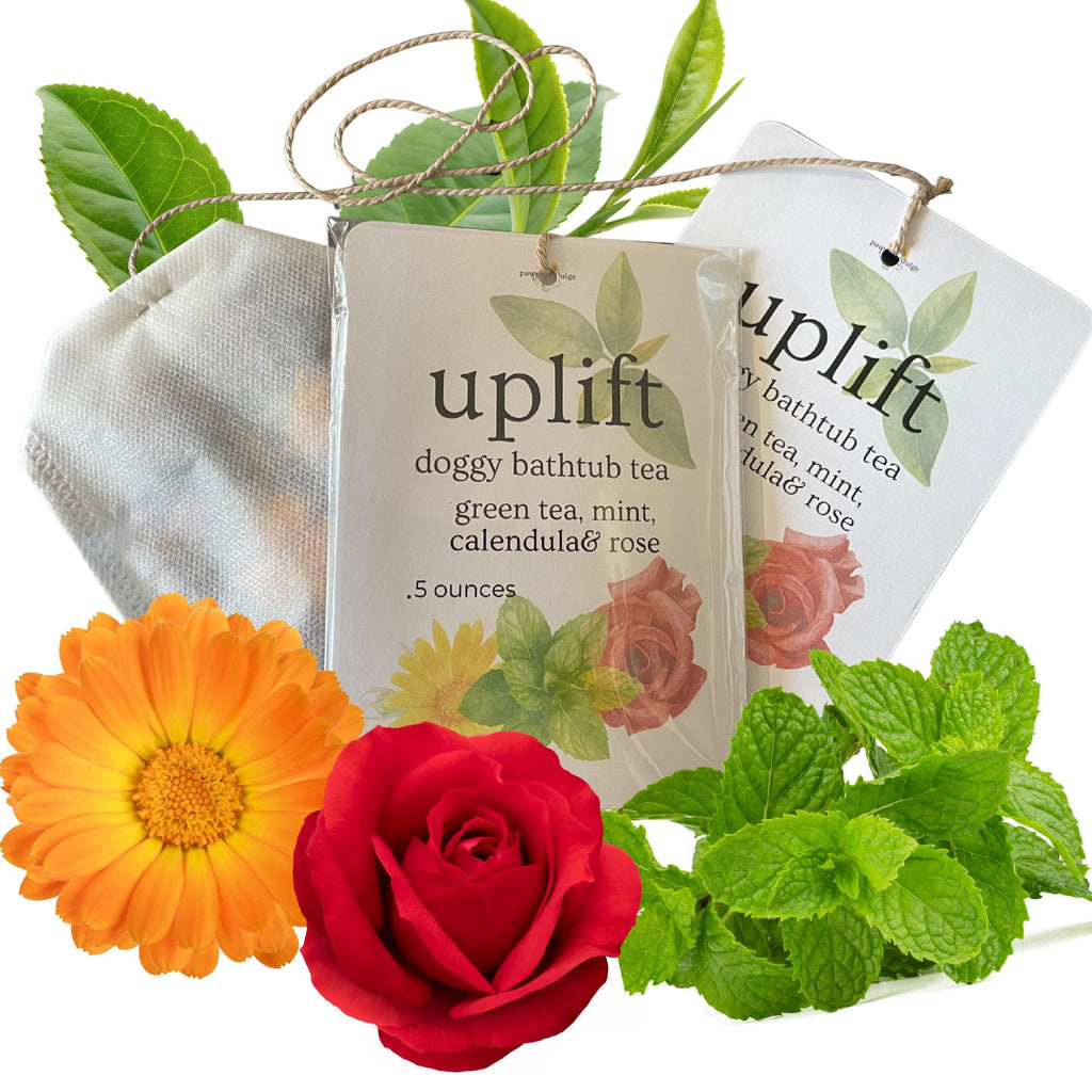 Botanical Dog Tub Tea | Mint, Rose & Calendula Bath Soak