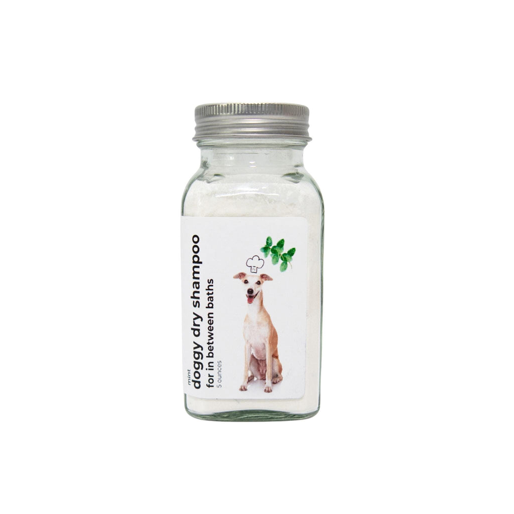 Mint Dry Dog Shampoo: Natural Waterless Grooming Powder (6 ounce)