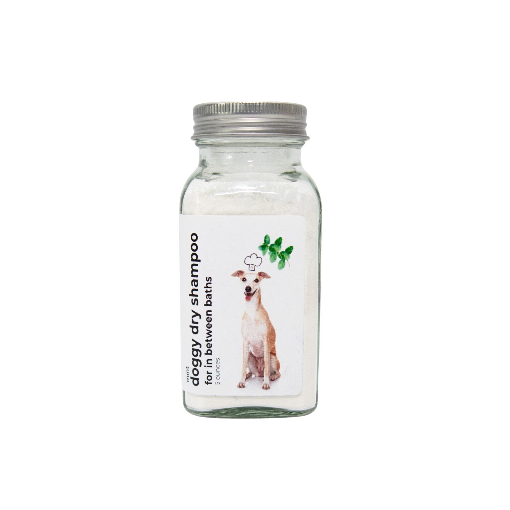 Mint Dry Dog Shampoo: Natural Waterless Grooming Powder (6 ounce)