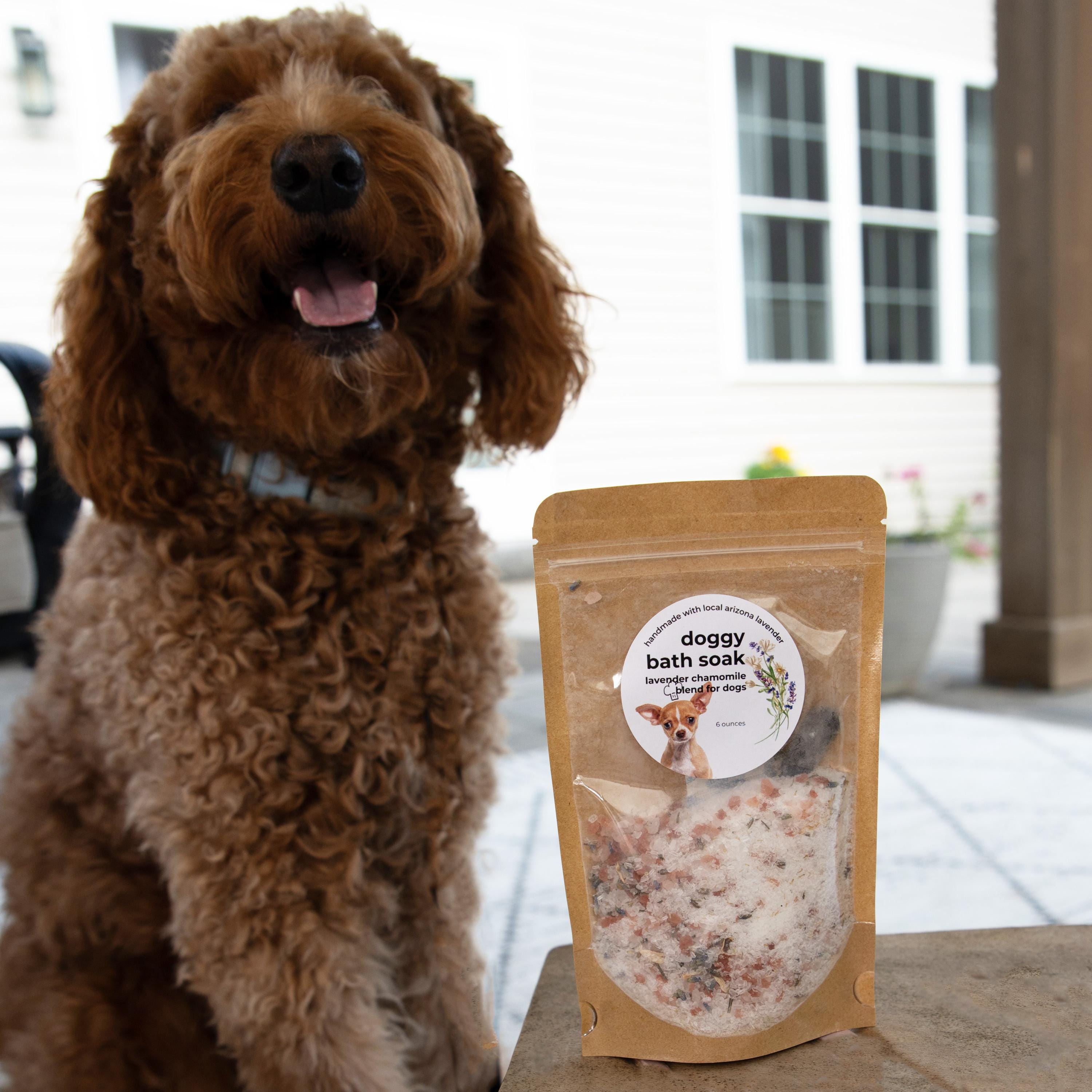 Lavender Chamomile Dog Bath Soak: Calming Aromatherapy, Relaxed Pups (6 ounces)