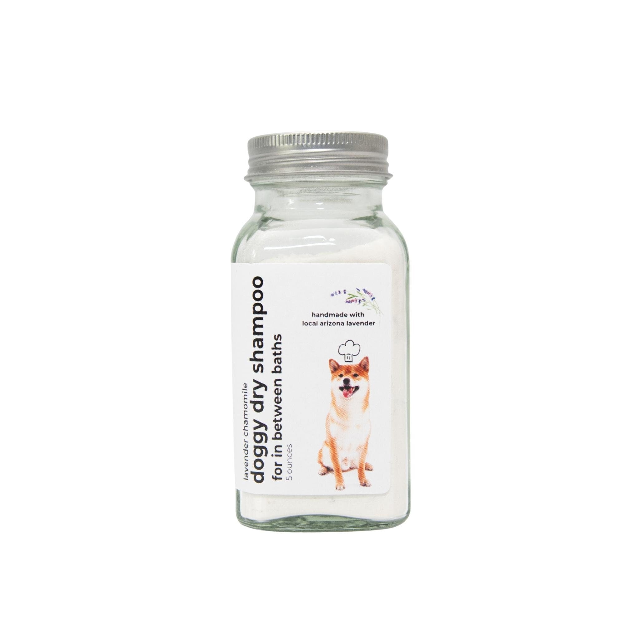 Lavender Chamomile Dry Dog Shampoo: Natural Waterless Grooming (6 ounce)
