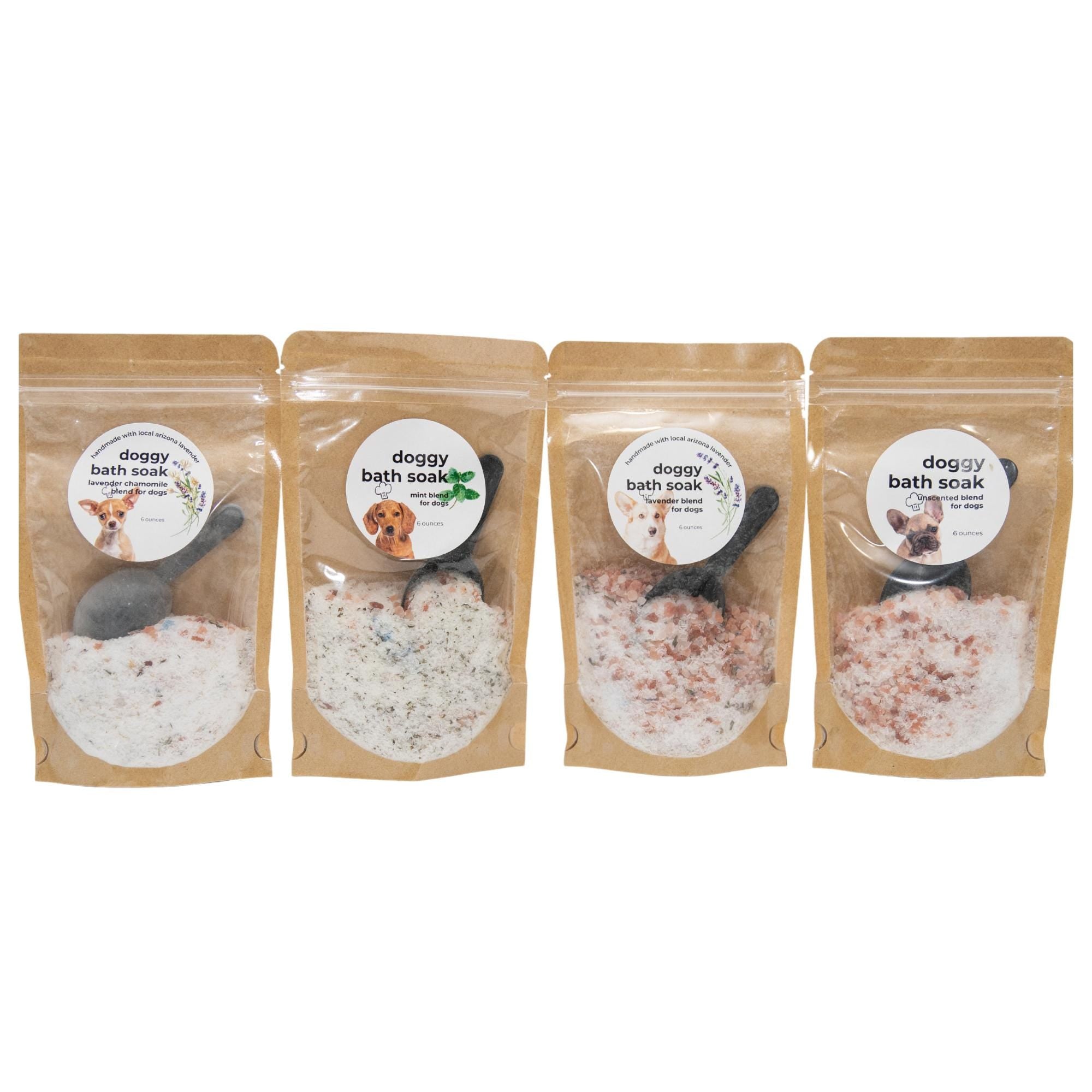 Mint Dog Bath Soaking Salts: Invigorating & Deodorizing - 6 oz