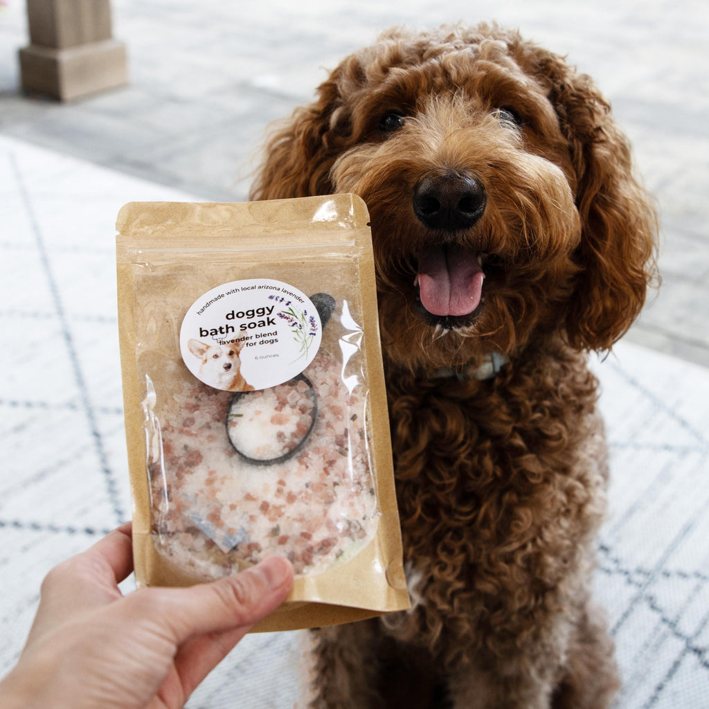 Calming Lavender Dog Bath Soaking Salts: Natural Spa Treatment