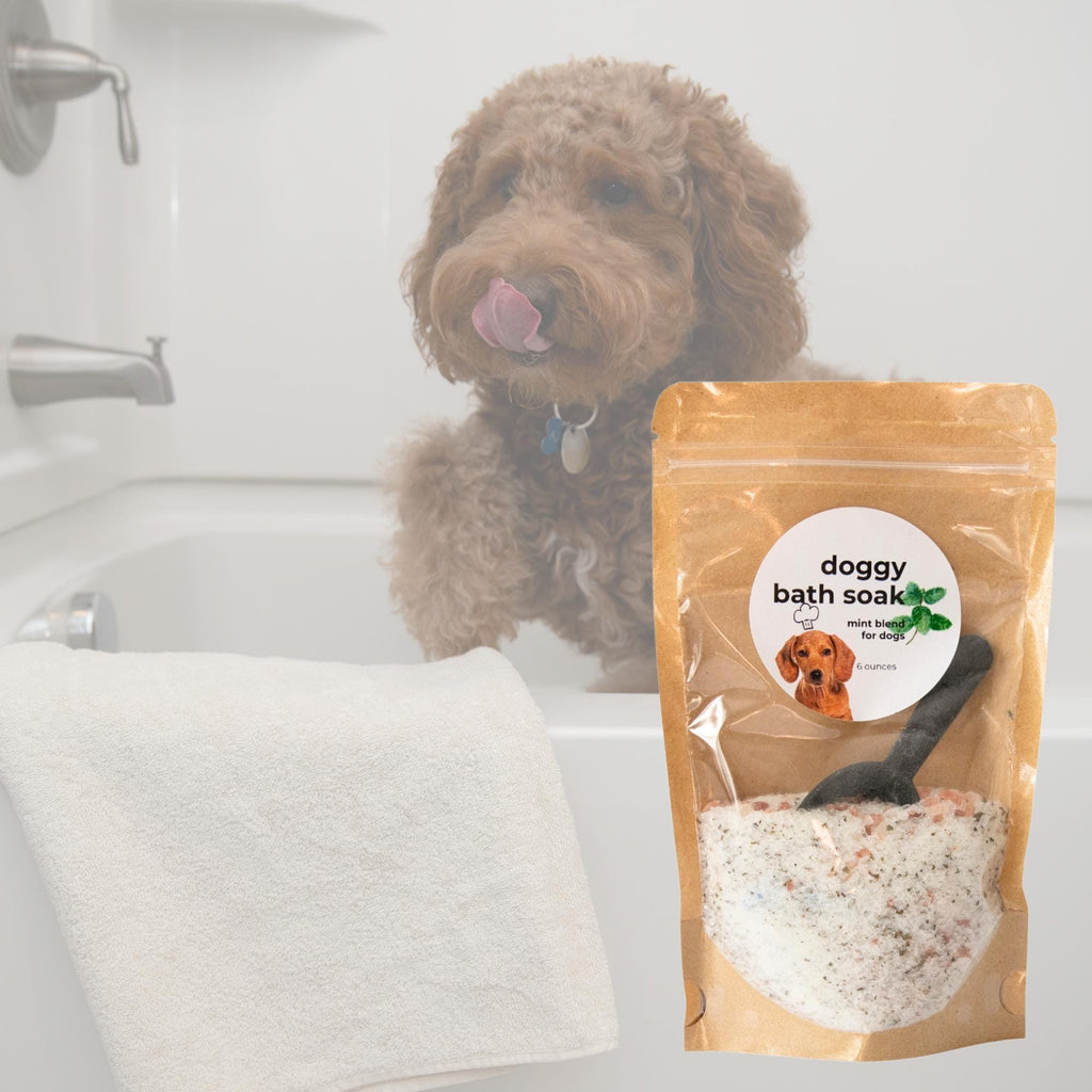 Refreshing Mint Dog Bath Soaking Salts | Cooling & Cleansing Spa Treatment for Dogs | 6 ounces