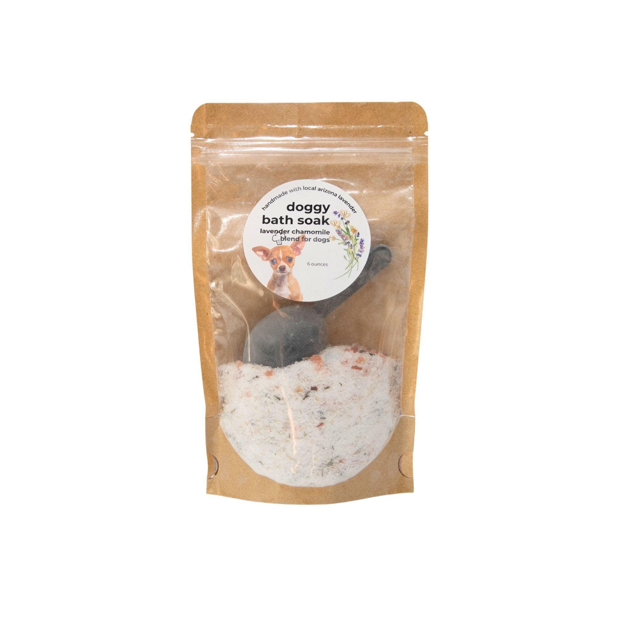 Lavender Chamomile Dog Bath Soak: Calming Aromatherapy Spa Treatment (6 ounces)