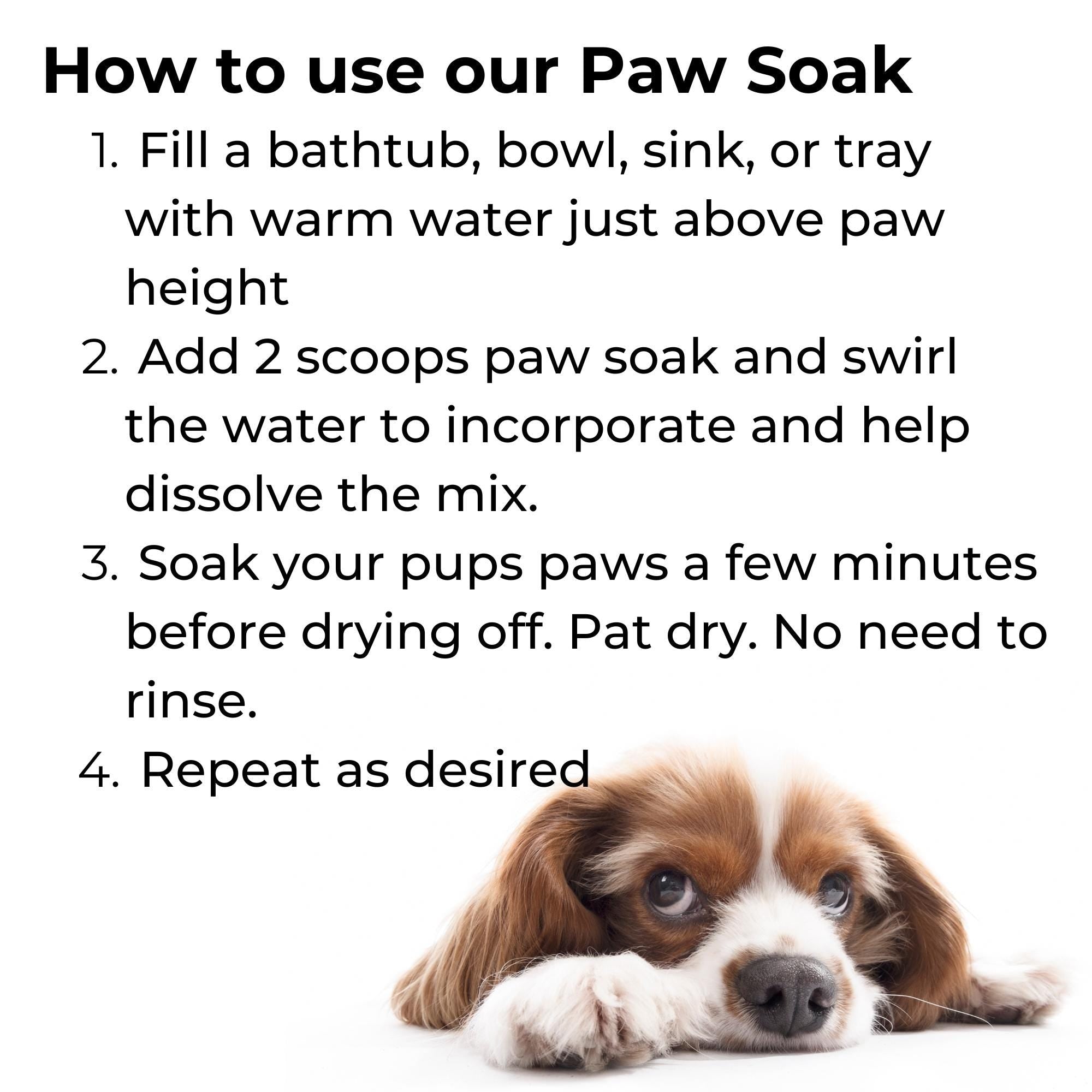 Lavender Chamomile Paw Soak – Soothing Relief with Epsom & Himalayan Salt - 4 ounces