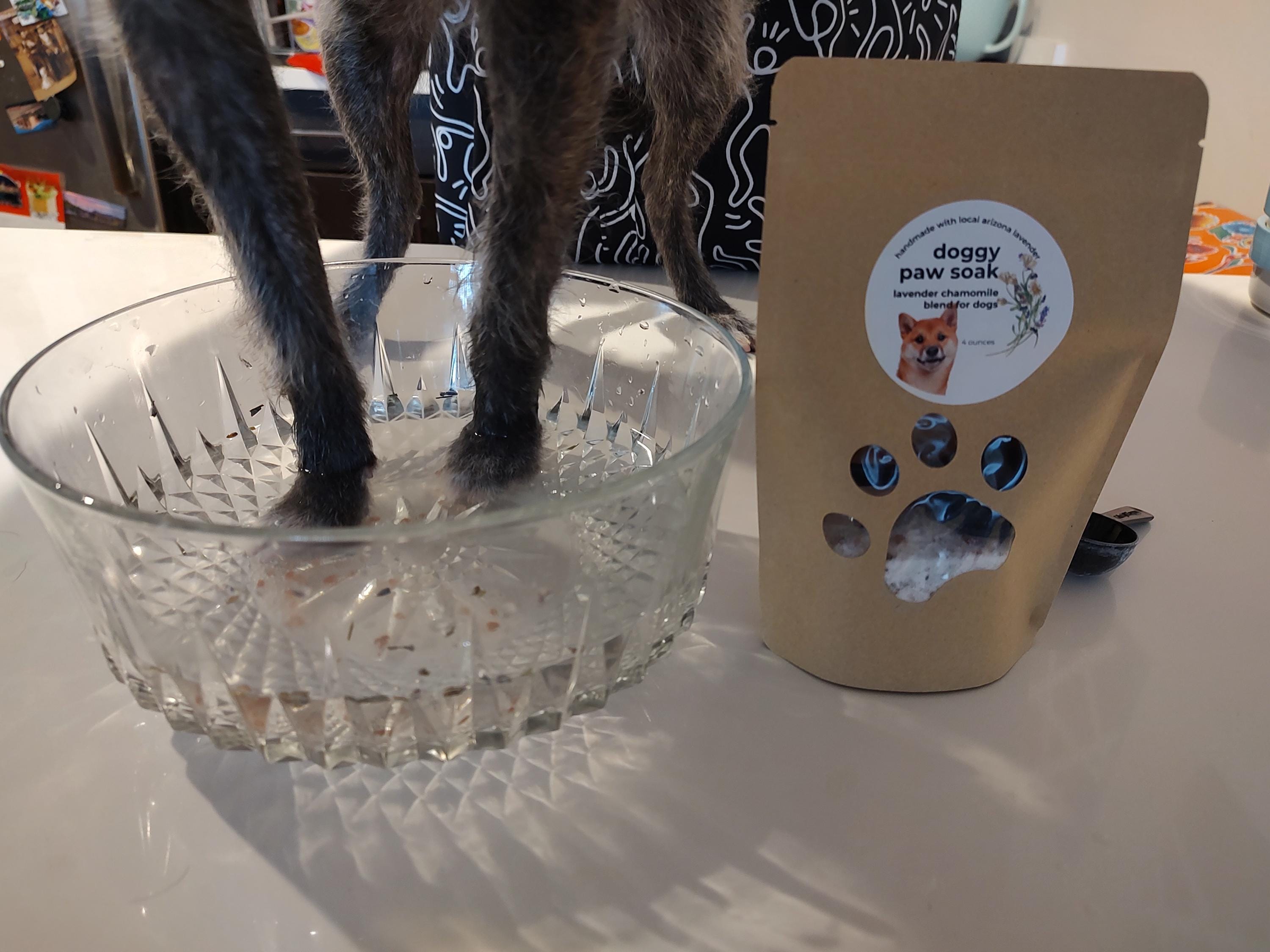 Lavender Chamomile Paw Soak – Soothing Relief with Epsom & Himalayan Salt - 4 ounces