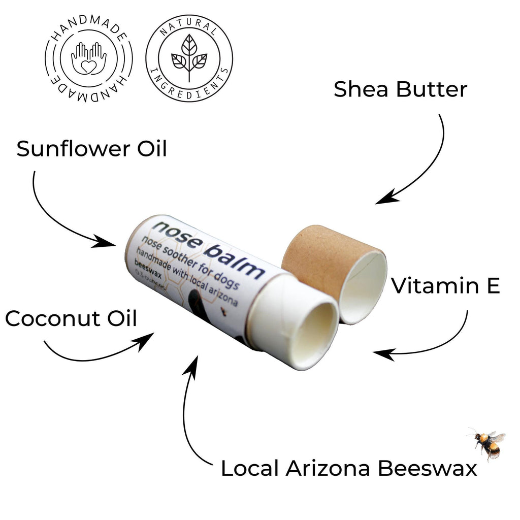 Unscented Dog Nose Balm: Natural Arizona Beeswax Protection (0.3 oz)