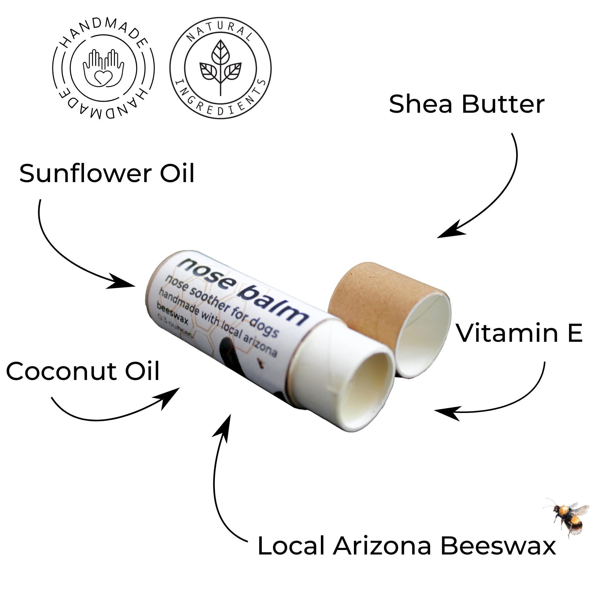 Unscented Dog Nose Balm: Natural Arizona Beeswax Protection (0.3 oz)