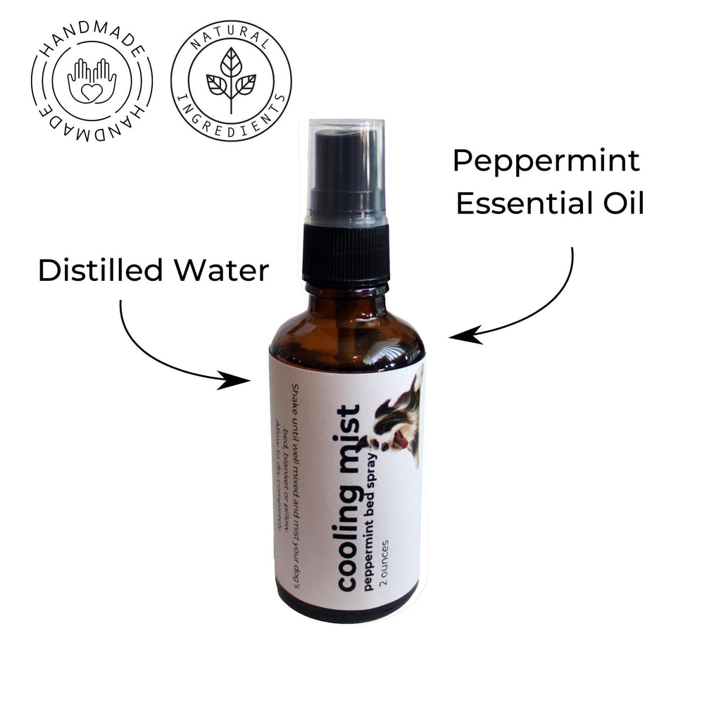 Cooling Dog Bed Mist | Peppermint Refreshing Spray for Dogs | Natural Spa Mist