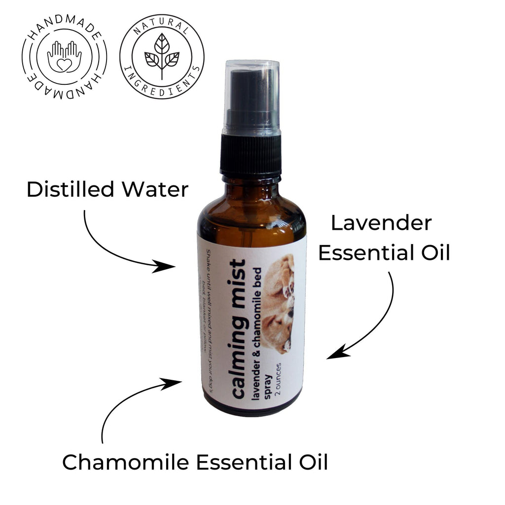 Calming Dog Bed Mist | Lavender Chamomile Sleep Spray | Luxury Relaxation for Dogs