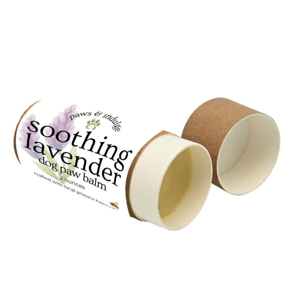Lavender Dog Paw Balm: Beeswax & Vitamin E, 2 oz Cardboard Tube