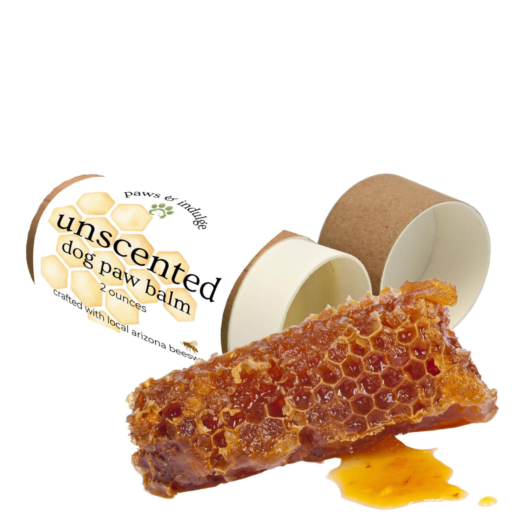 Unscented Beeswax Dog Paw Balm: All-Natural Sensitive Paw Care (2 oz)