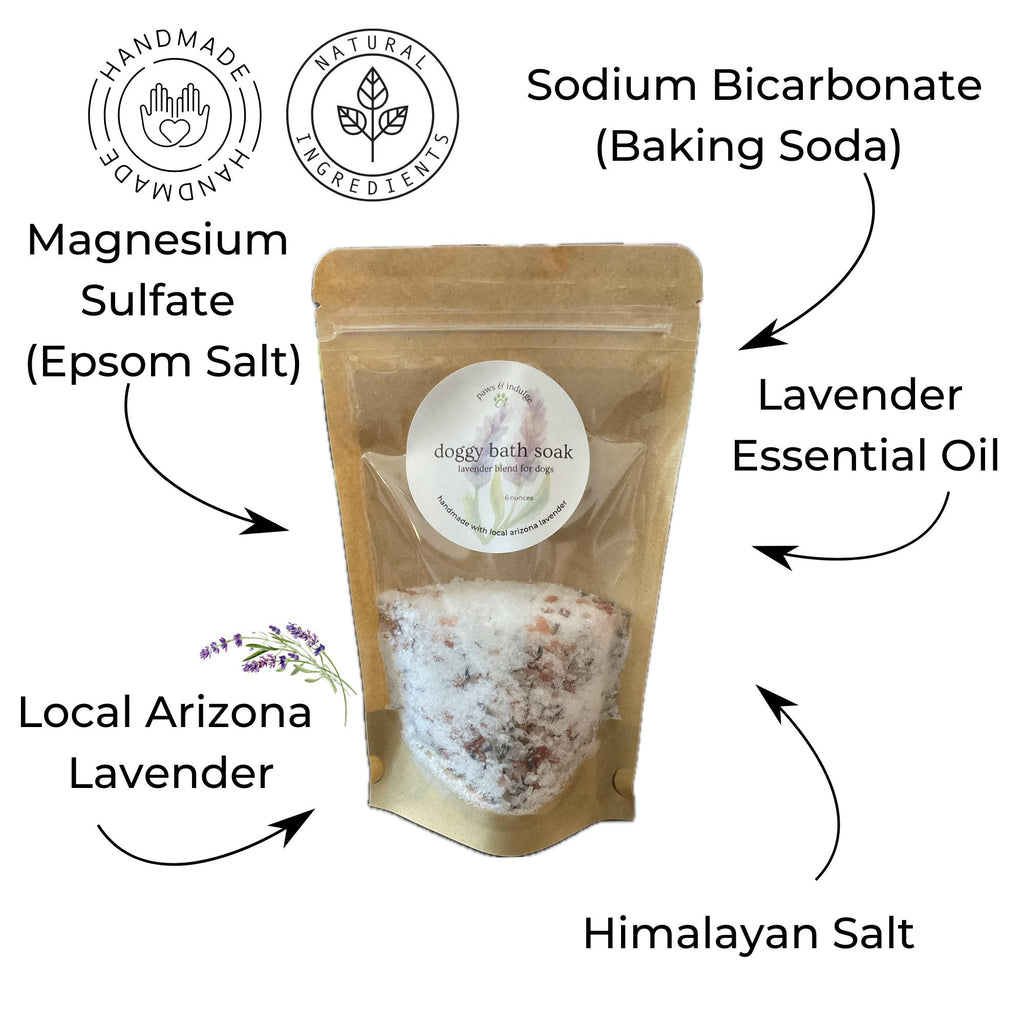 Calming Lavender Dog Bath Soaking Salts: Natural Spa Treatment