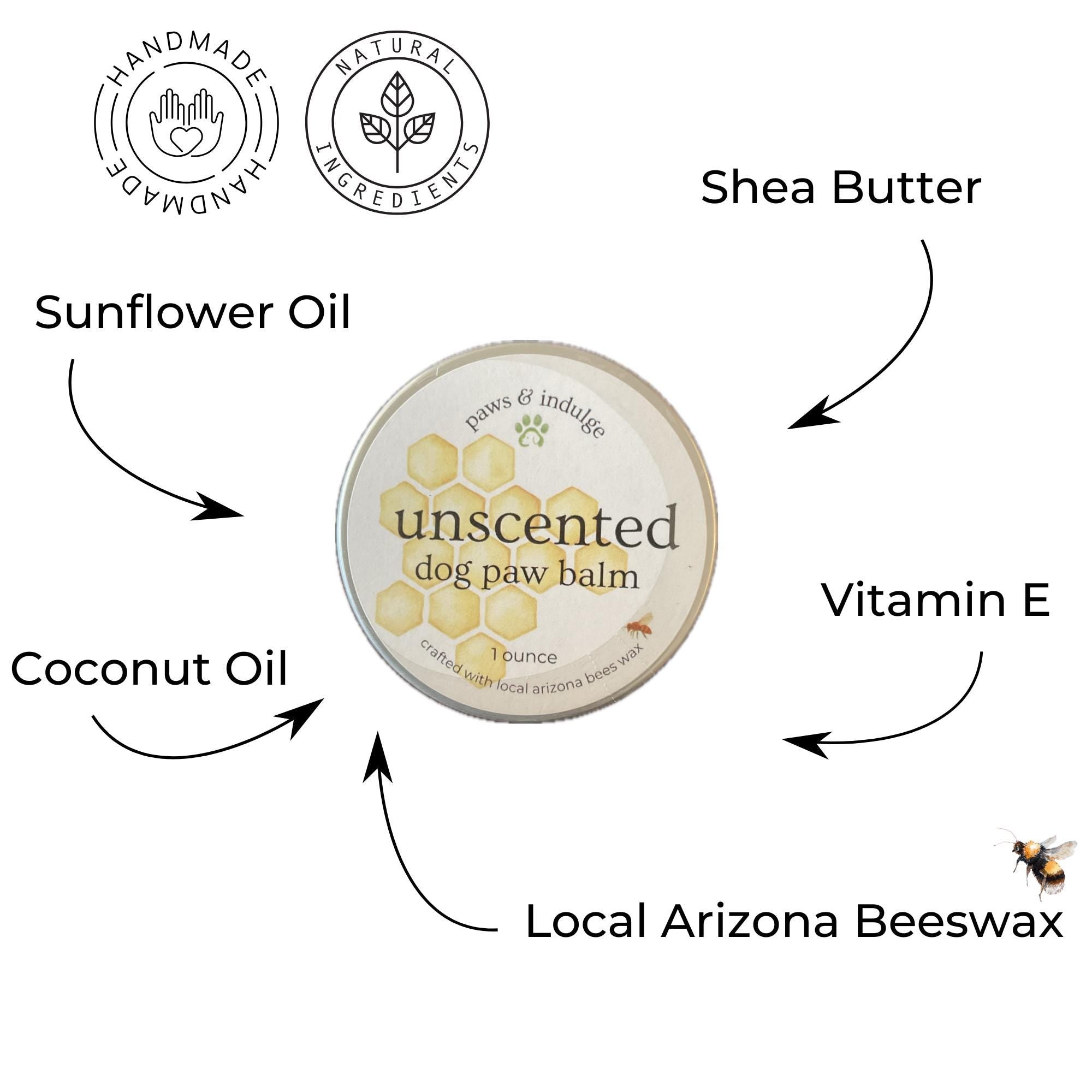 Handcrafted Dog Paw Balm: Locally Sourced Beeswax, Vitamin E (1 oz. tin)